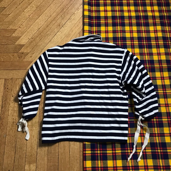 J Crew Striped Snap Neck Boat Pullover Sweater - Picture 8 of 8